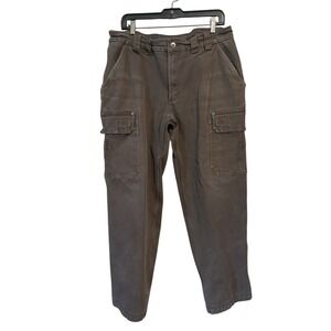 Duluth Trading Co Pants Men's 36x30 Brown Flex Fire Hose Fleece Lined Workwear